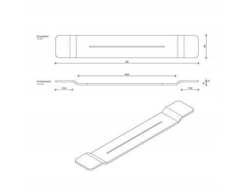 Decor Walther Stone WAN Полка для ванны 95x30см, подвесная, цвет: белый. 0973150