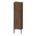 Duravit XViu Шкаф подвесной 40x24x133см, с 1 дверью, 3 стеклянными полками (петли справа), цвет: walnut dark/черный матовый. XV971500000,  XV1315RB221