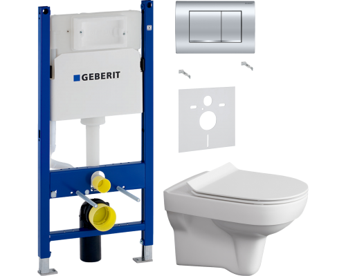 Комплект Унитаз подвесной Cersanit City Clean On DPL EO slim + Шумоизоляция Geberit 156.050.00.1 + Инсталляция Duofix Delta 458.163.21.1 с кнопкой смыва, хром Комплект Унитаз подвесной Cersanit City Clean On DPL EO slim + Шумоизоляция Geberit 156.050.00.1 + Инсталляция Duofix Delta 458.163.21.1 с кнопкой смыва, хром