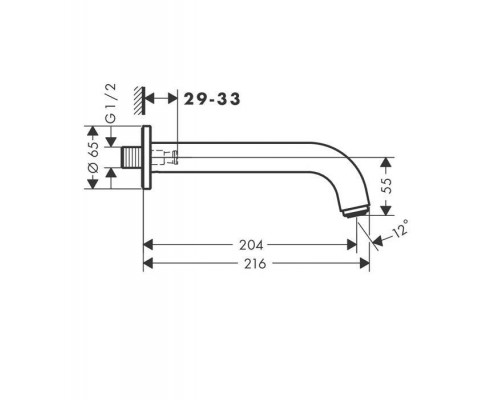 Hansgrohe Vernis Blend Излив для ванны, цвет: матовый черный . 71420670 Hansgrohe Vernis Blend Излив для ванны, цвет: матовый черный . 71420670
