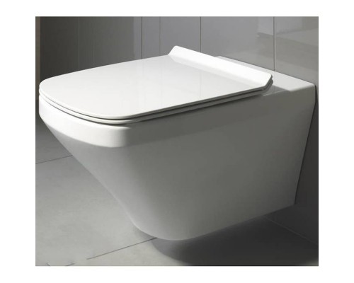 Duravit DuraStyle Унитаз подвесной 62х37см., безободковый, удлиненный, с креплением,  с покрытием WonderGliss, цвет: белый. 25420900001