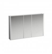 Laufen Frame Зеркальный шкаф 120x75см., LED-подсветка, алюминий, 3 двери, 2 розетки. 4.0880.4.900.144.1