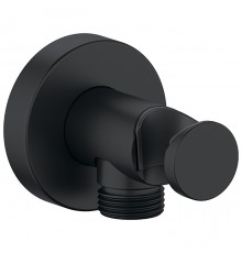 Duravit Shower Шланговое подсоединение с держателем ручного душа, цвет: черный матовый. UV0630009046