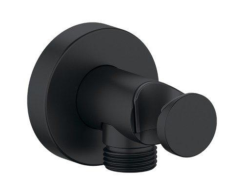 Duravit Shower Шланговое подсоединение с держателем ручного душа, цвет: черный матовый. UV0630009046