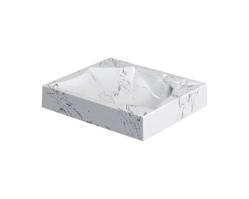 Раковина над стиральной машиной Stella Polar Элиза SP-00001690, 60х50 см, белый мрамор