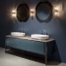 Antonio Lupi ILBagno Комплект мебели: тумба напольная с 2 раковинами 198x54см цвет: Blu navy lucido, мраморная столешница, 2 зеркала и 2 смесителя. TB230, TB231IN, BOLOMOOD63, PIANO1254.198.710 frassino moka, GIL272.710, GIB236.710, TEMPO354.198 pet
