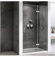 Душевая дверь в нишу Abber Zart AG08110 110 см, профиль хром, стекло прозрачное