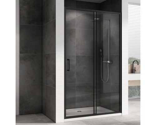 Душевая дверь в нишу Abber Schwarzer Diamant AG30110B5 110 см, профиль черный, стекло прозрачное