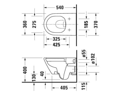 Duravit D-Neo Унитаз 37х54см., подвесной, безободковый, цвет: белый (Сиденье на выбор). 2578090000 Duravit D-Neo Унитаз 37х54см., подвесной, безободковый, цвет: белый (Сиденье на выбор). 2578090000
