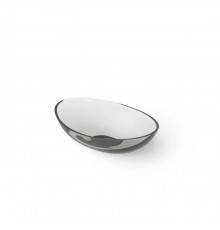 Dea Design Washbasins Раковина 55х38х15см., накладная, без отв., Glasstek, прозрачная смола, цвет: Smoky Black R4. DD9039 550 R4