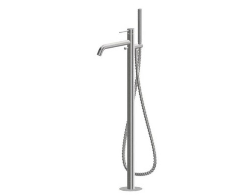 Newform X-STEEL 316 Смеситель для ванны напольный, излив 243 мм, в комплекте руч. душ, шланг, без встраиваемой части, цвет: INOX. 69684EX.50.050 Newform X-STEEL 316 Смеситель для ванны напольный, излив 243 мм, в комплекте руч. душ, шланг, без встраиваемой части, цвет: INOX. 69684EX.50.050