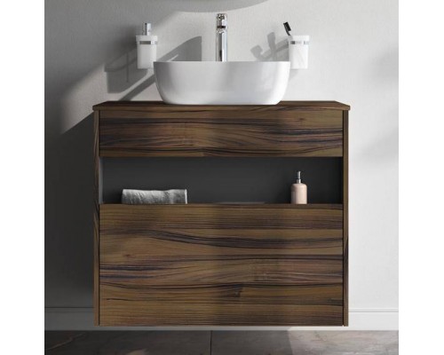 Тумба с раковиной AM.PM Func 80 дуб крафт, со столешницей, раковина M8FWCC10450WG