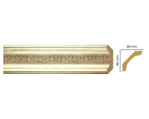 Плинтус потолочный DECOMASTER 167-281 (48*48*2400мм)