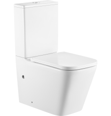 Унитаз-компакт SantiLine SL-5028 безободковый, с микролифтом, система смыва Tornado