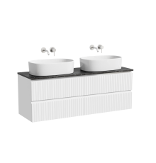 Тумба с раковиной Sancos Snob T 140, bianco, столешница черный мрамор TT140A1, раковина CN6075