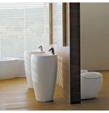 Laufen Alessi One Раковина 53х53х90см, 1 отв., свободностоящие, покрытие LLC, цвет: белый. 8.1197.2.400.104.1