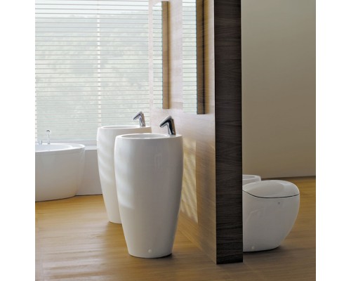 Laufen Alessi One Раковина 53х53х90см, 1 отв., свободностоящие, покрытие LLC, цвет: белый. 8.1197.2.400.104.1 Laufen Alessi One Раковина 53х53х90см, 1 отв., свободностоящие, покрытие LLC, цвет: белый. 8.1197.2.400.104.1