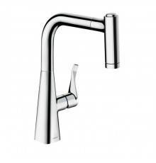 Hansgrohe Kitchen Смеситель для кухни, однорычажный, с вытяжным душем, хром. 73801000