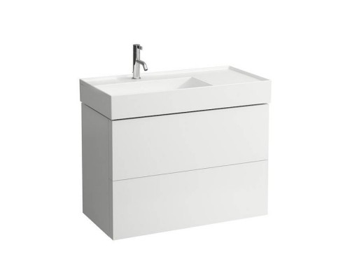 Laufen Kartell Тумба с раковиной 88x45x60cм, 2 ящика, с полочкой справа, цвет: белый матовый. 8.1033.8.000.111.1, 4.0761.8.033.640.1 Laufen Kartell Тумба с раковиной 88x45x60cм, 2 ящика, с полочкой справа, цвет: белый матовый. 8.1033.8.000.111.1, 4.0761.8.033.640.1