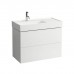 Laufen Kartell Тумба с раковиной 88x45x60cм, 2 ящика, с полочкой справа, цвет: белый матовый. 8.1033.8.000.111.1, 4.0761.8.033.640.1