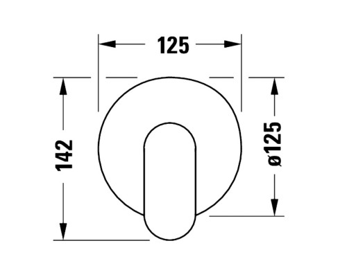 Duravit Wave Смеситель для душа, настенный, цвет: черный матовый. WA4210007C46