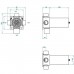 THG Wall mounted 4-way diverter with ceramic cartridge for concealed installation- 1 inlet 3/4 and 3 outlets 1/2 with stop position, without trim. G00-A00-49M3SPSA