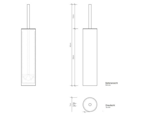 Decor Walther Mikado SBG Туалетный ершик, напольный, цвет: золото. 0521420