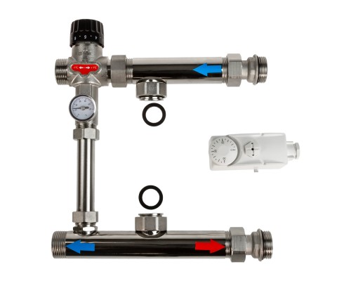 Смесительный узел Ридан FHM-CR без насоса, подключение G1“ 130 мм 088U0090R