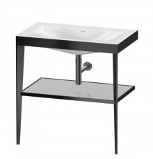 Duravit XViu Консоль напольная, 80x48x85см, с полкой, с раковиной без перелива, без отв., цвет: black matt/crome. XV4715NB210