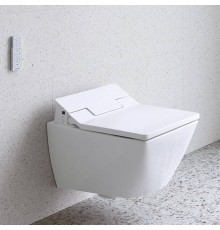 Duravit Viu Унитаз подвесной 37x57см, rimless, sensowash, с крепление Durafix, с покрытием WG, цвет: белый. 25115900001,  611600002000300