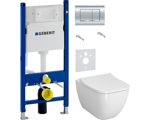 Комплект Унитаз подвесной VitrA Shift 7742B003-0075 белый глянцевый + Крышка Integra Square 191-003-009 с микролифтом + Инсталляция Geberit Duofix Delta 458.163.21.1 с кнопкой смыва, хром + Шумоизоляция 156.050.00.1 Комплект Унитаз подвесной VitrA Shift 7742B003-0075 белый глянцевый + Крышка Integra Square 191-003-009 с микролифтом + Инсталляция Geberit Duofix Delta 458.163.21.1 с кнопкой смыва, хром + Шумоизоляция 156.050.00.1