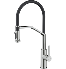 Смеситель для кухни Omoikiri Makkari 2 Plus-SB BN-BL нержавеющая сталь, черный