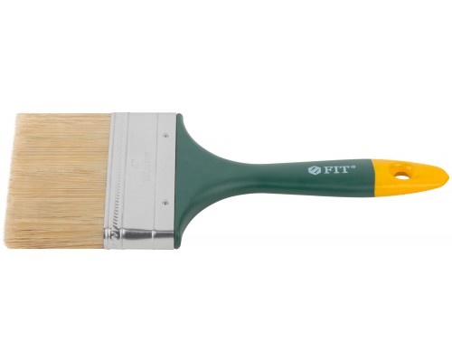 Кисть флейцевая "Контур", натур.светлая щетина, пластиковая ручка  4" (100 мм)