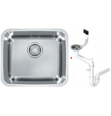 Alv 1128740 Luno 20 Мойка U, r40, 1 чаша, 0,8 мм, SAT, 3½ 340х400х180 мм+сифон 1130550 1128740