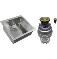Комплект Мойка Zorg Inox RX + Измельчитель ZR-75 D BRONZE