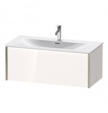 Duravit XViu Тумба подвесная 610x800x480мм, с раковиной, 1 ящик, цвет: белый глянцевый/champagne matt. 2344100000,  XV40350B122