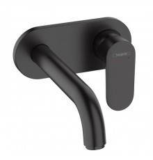 Hansgrohe Vernis Blend Смеситель для раковины, настенный, излив 204 мм, внешняя часть, цвет: матовый черный . 71576670