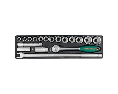 Набор торцевых головок Jonnesway 1/2"DR, 11-32 мм (19шт) Набор торцевых головок Jonnesway 1/2"DR, 11-32 мм (19шт)