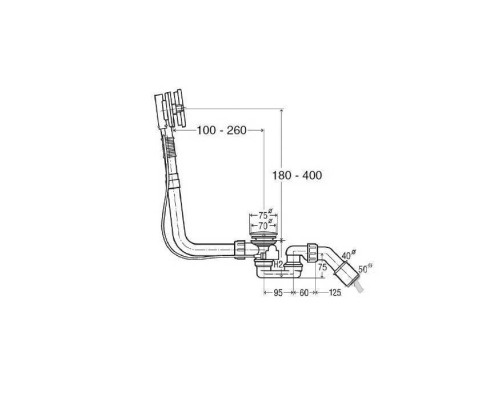 Bette Multiplex M5 Слив-перелив, стандартный, цвет: хром. B600-901