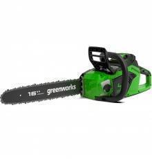 Пила цепная аккумуляторная Greenworks GD40CS18k2, 40v, 40 см (АКБ 2Ач и ЗУ)