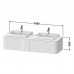 Duravit Happy D.2 Plus Тумба подвесная 160x55х35.4см, с 2 раковинами и 2 ящиками, цвет: белый глянцевый. 2360600000, HP032HB2222, HP4946B2222