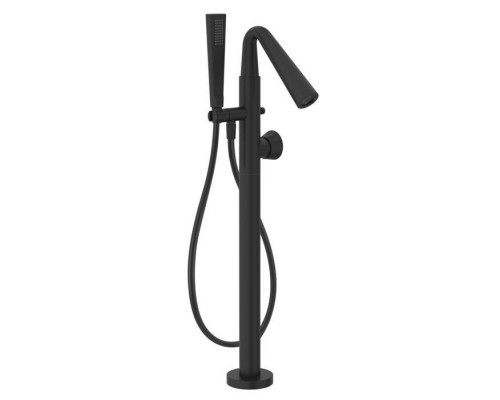 Gessi Cono Смеситель для ванны напольный, с ручным душем и шлангом 1500 мм., внешняя часть, цвет: Black XL. 45028#299