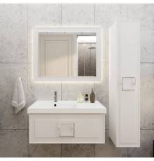 Мебель для ванной комнаты La Fenice Cubo 90 L белая, ручка хром