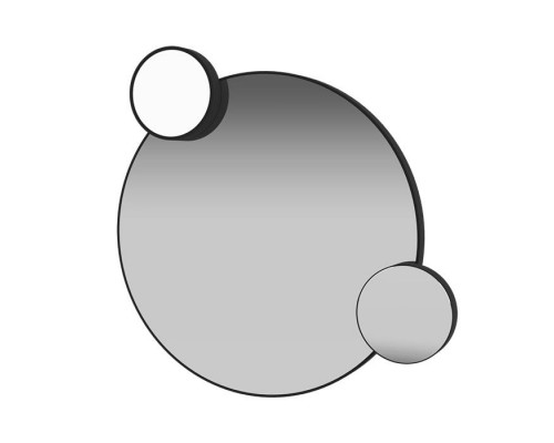 Alice Lunaris Зеркало 70см., подвесное, с подсветкой, цвет: черный матовый. MSP70LUN