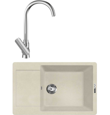 Комплект Мойка кухонная Lava L8.CRE crema + Смеситель SG07 CR chrome