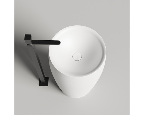 Salini Alda Раковина отдельностоящая 47х47х90см., без отв., S-Stone, цвет: белый матовый. 130321M