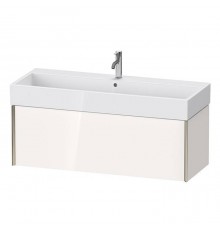 Duravit XViu Тумба подвесная 118.4x45.4x39.7см, с раковиной, 1 ящик, цвет: белый глянцевый/champagne matt. 2350120000,  XV42380B122