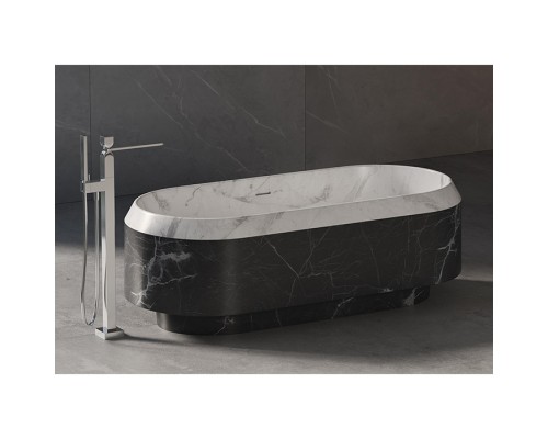 Dea Design Marble Parma Ванна 168х77х56.3см., отдельностоящая, мрамор, цвет: White Cararra/Black Marquina. DD1562 1680 CW/BM Dea Design Marble Parma Ванна 168х77х56.3см., отдельностоящая, мрамор, цвет: White Cararra/Black Marquina. DD1562 1680 CW/BM