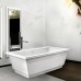 Gessi Eleganza Ванна отдельностоящая 180х85x55см, со сливом-переливом, цвет: матовый белый. 46715#521