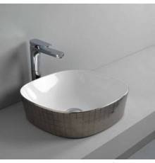 Artceram Ghost Раковина 42 см, без отв., без слив-перелива, цвет: mosaico platino. GHL001 01 58 mosaico platino*0 Акция